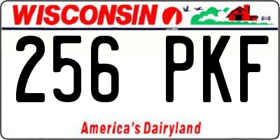 WI license plate 256PKF