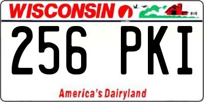 WI license plate 256PKI