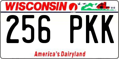 WI license plate 256PKK
