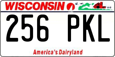 WI license plate 256PKL