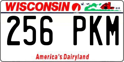 WI license plate 256PKM