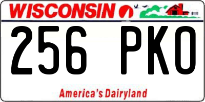 WI license plate 256PKO