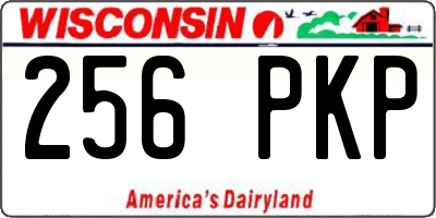 WI license plate 256PKP