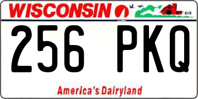 WI license plate 256PKQ