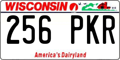 WI license plate 256PKR