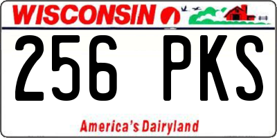 WI license plate 256PKS