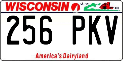 WI license plate 256PKV