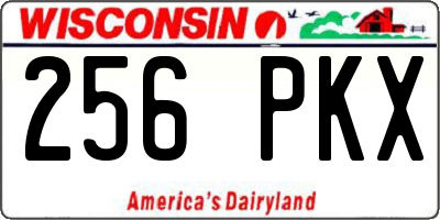 WI license plate 256PKX