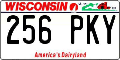 WI license plate 256PKY