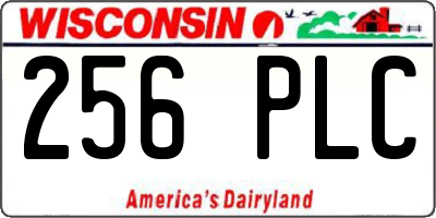WI license plate 256PLC