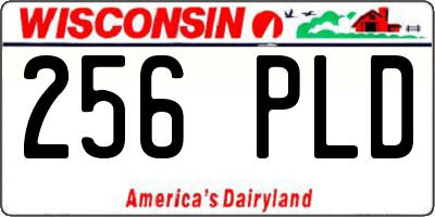 WI license plate 256PLD