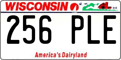 WI license plate 256PLE