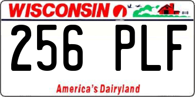 WI license plate 256PLF