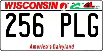 WI license plate 256PLG