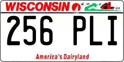WI license plate 256PLI