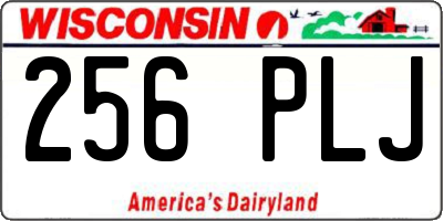 WI license plate 256PLJ