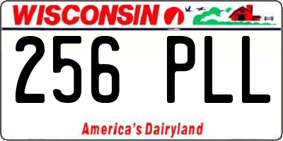 WI license plate 256PLL
