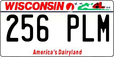 WI license plate 256PLM