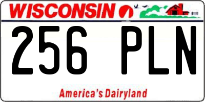 WI license plate 256PLN