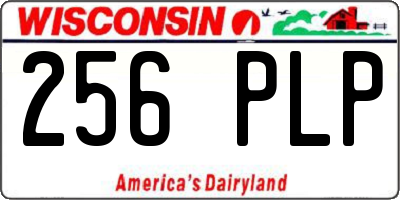 WI license plate 256PLP