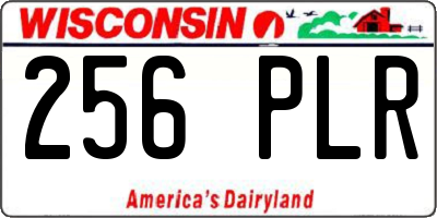 WI license plate 256PLR