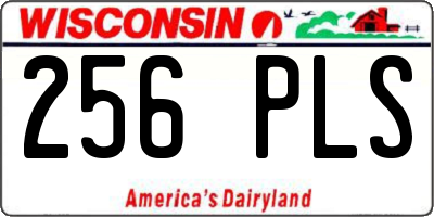 WI license plate 256PLS