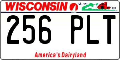 WI license plate 256PLT