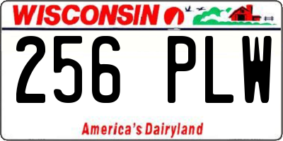 WI license plate 256PLW