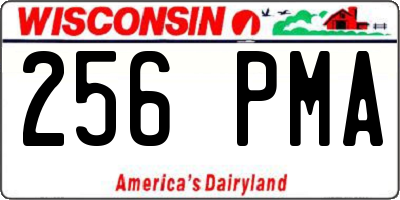 WI license plate 256PMA