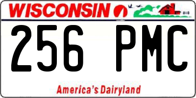 WI license plate 256PMC