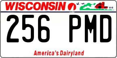 WI license plate 256PMD