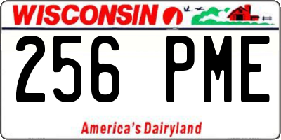 WI license plate 256PME