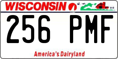 WI license plate 256PMF