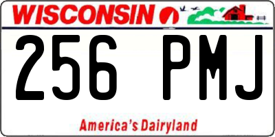 WI license plate 256PMJ