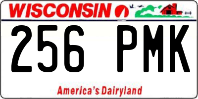 WI license plate 256PMK