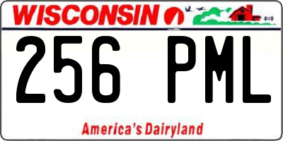 WI license plate 256PML