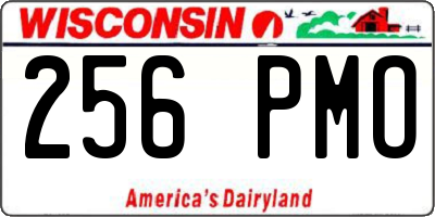 WI license plate 256PMO