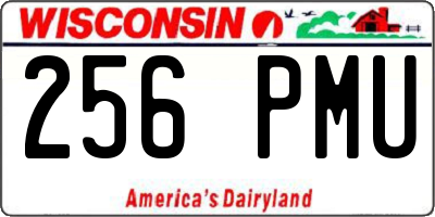 WI license plate 256PMU
