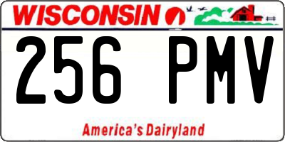 WI license plate 256PMV
