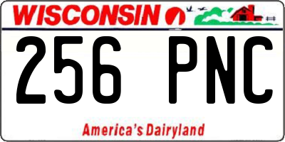 WI license plate 256PNC