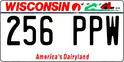 WI license plate 256PPW