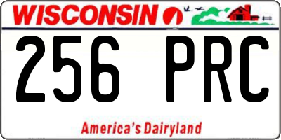 WI license plate 256PRC