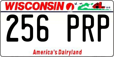 WI license plate 256PRP