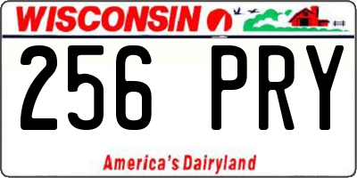 WI license plate 256PRY