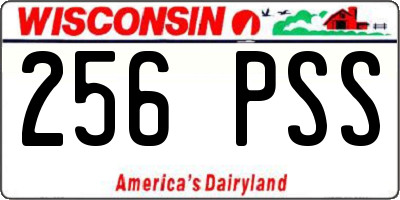 WI license plate 256PSS