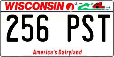 WI license plate 256PST