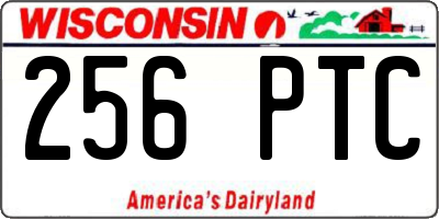 WI license plate 256PTC