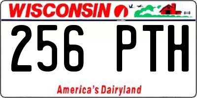 WI license plate 256PTH