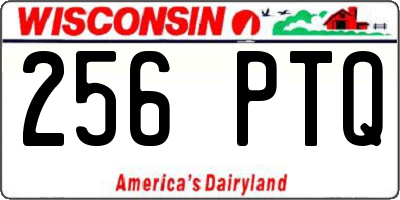 WI license plate 256PTQ
