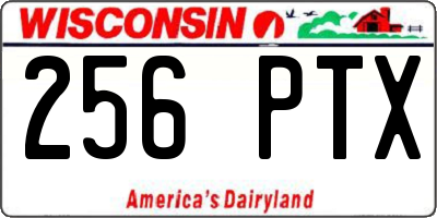WI license plate 256PTX